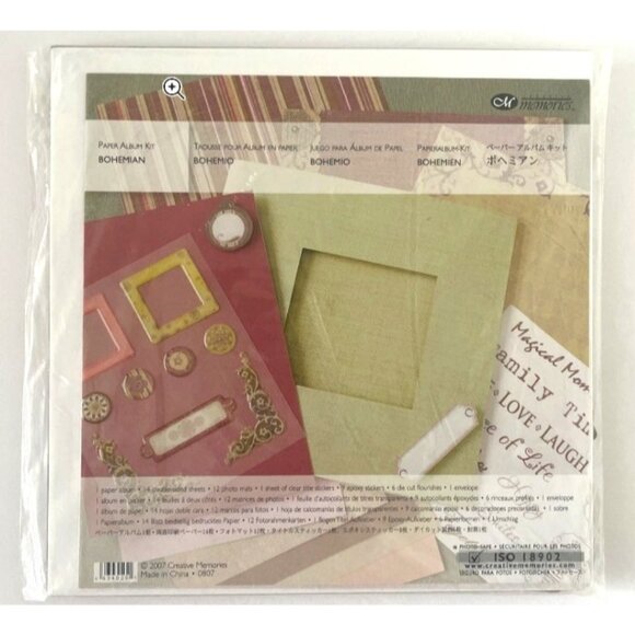Creative Memories Other - CREATIVE MEMORIES Bohemian Paper Album Scrapbooking Kit Pink Romantic